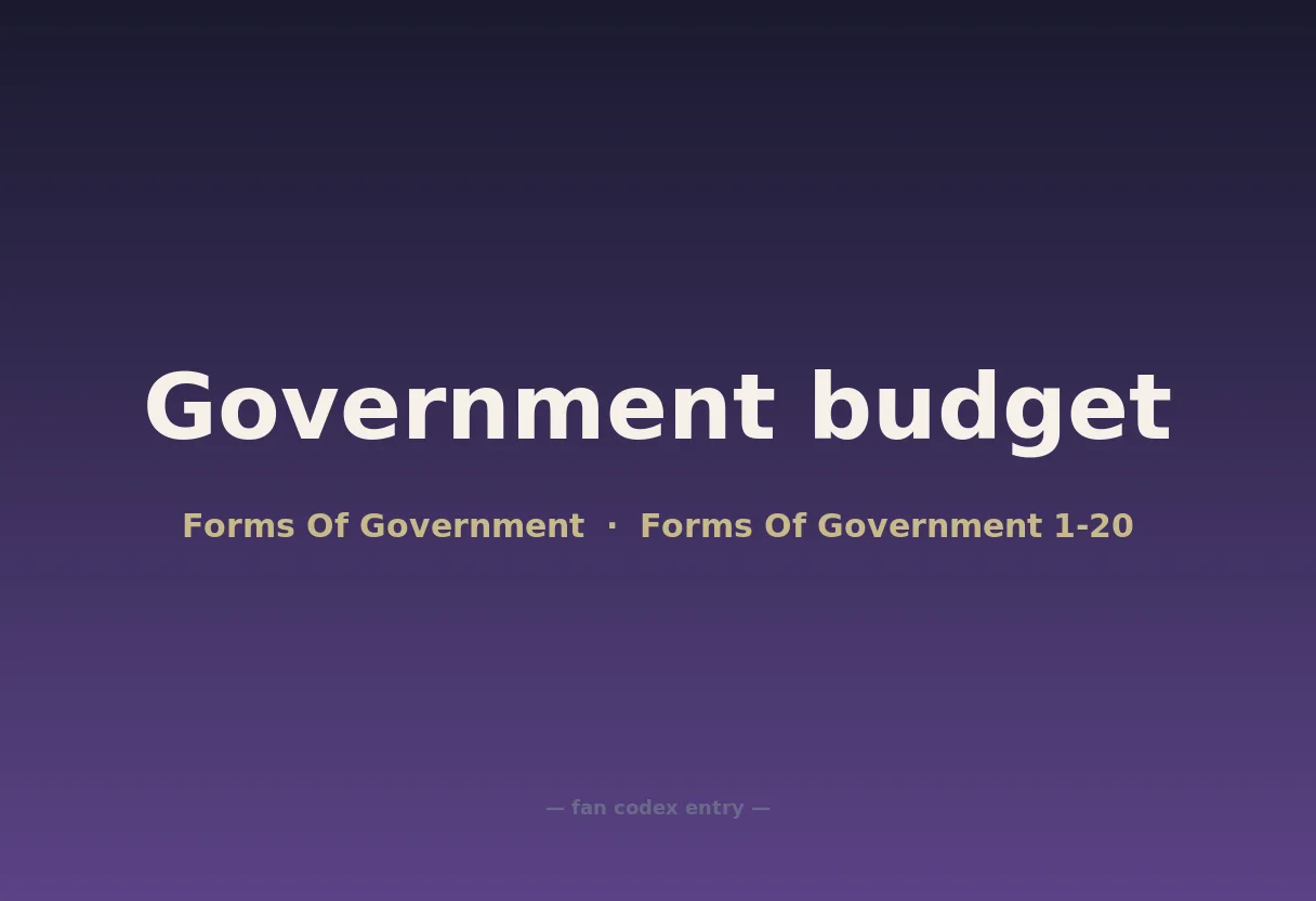 Government budget
