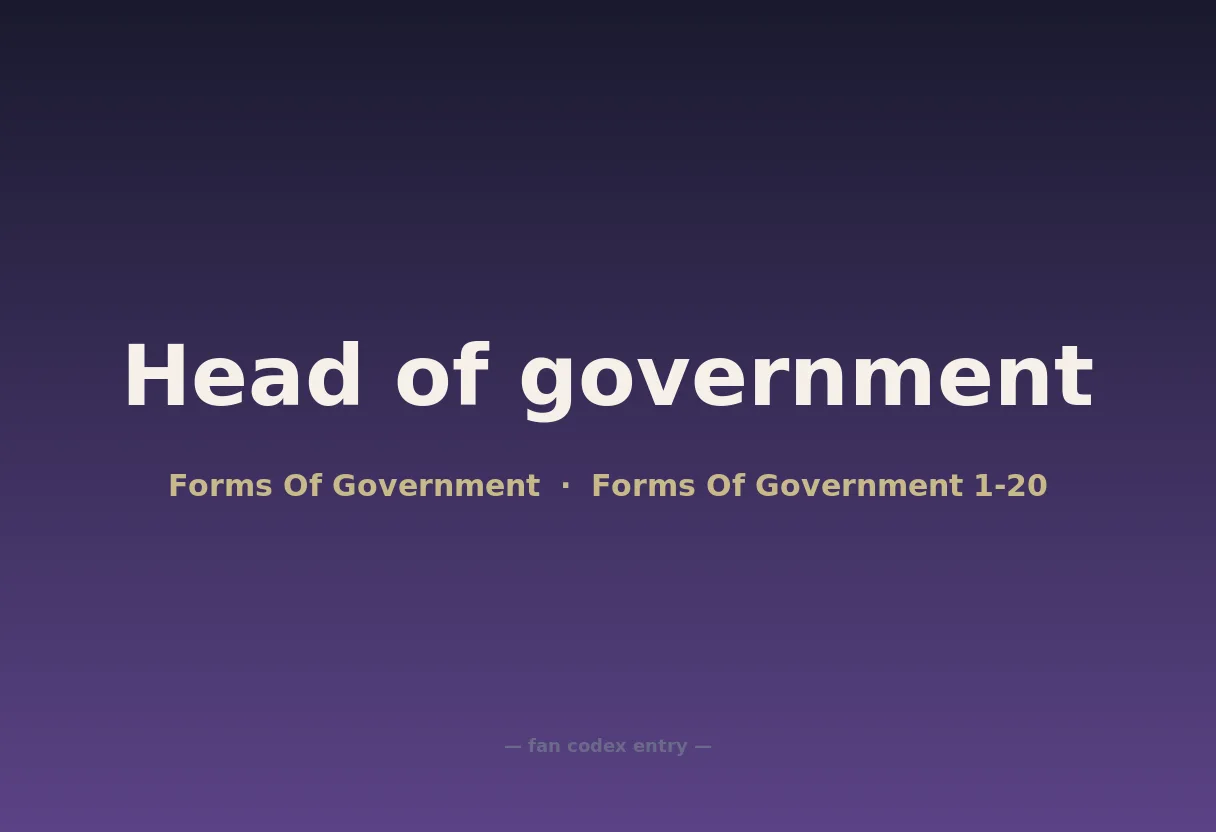 Head of government